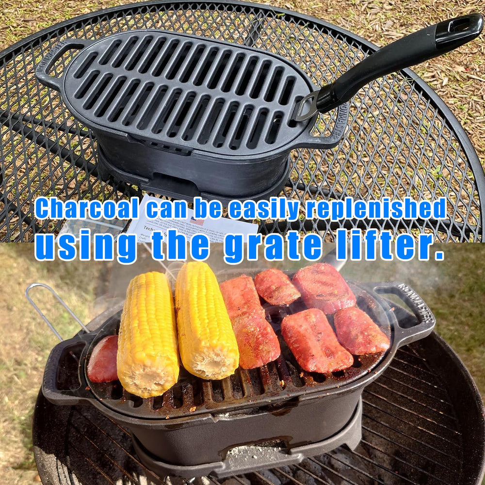 IRONMAX cooking grate closeup highlighting even grates and searing capability for better results