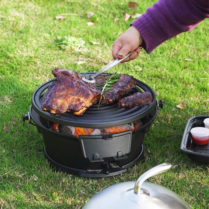 IRONMAX cooking grate close-up showing smooth pre-seasoned surface for easy searing
