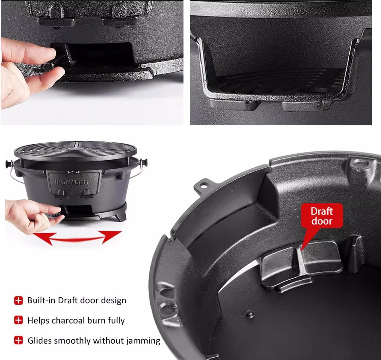IRONMAX in-use camping setup with two plates demonstrating portable outdoor cooking