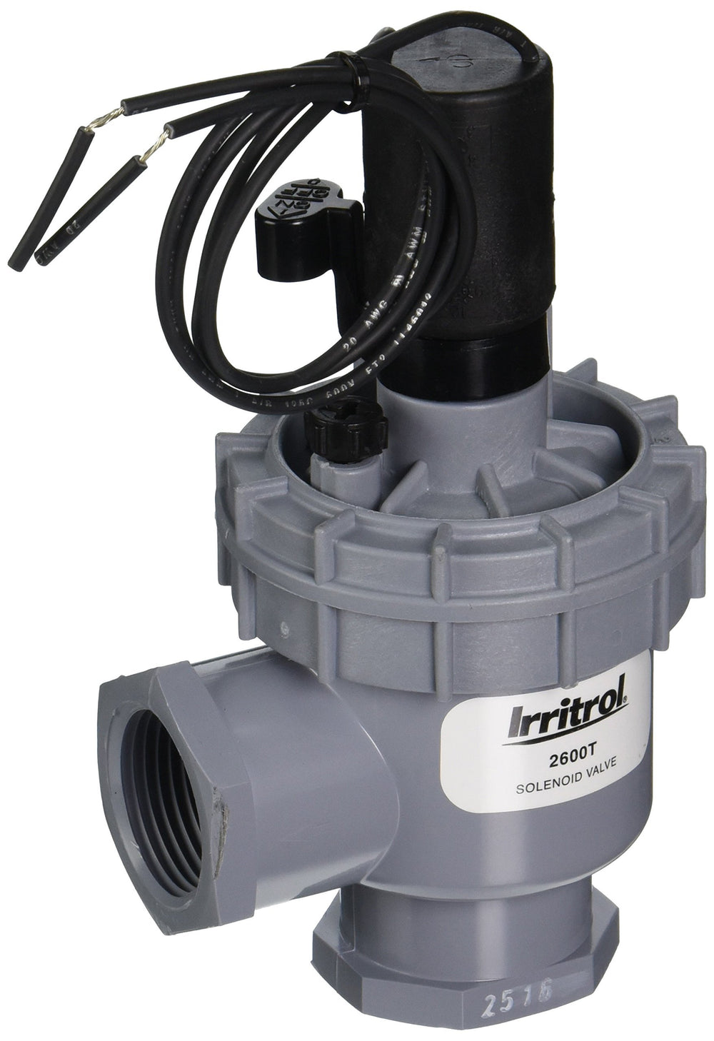 Irritrol 2600T front view showing threaded bonnet and durable PVC body for easy service