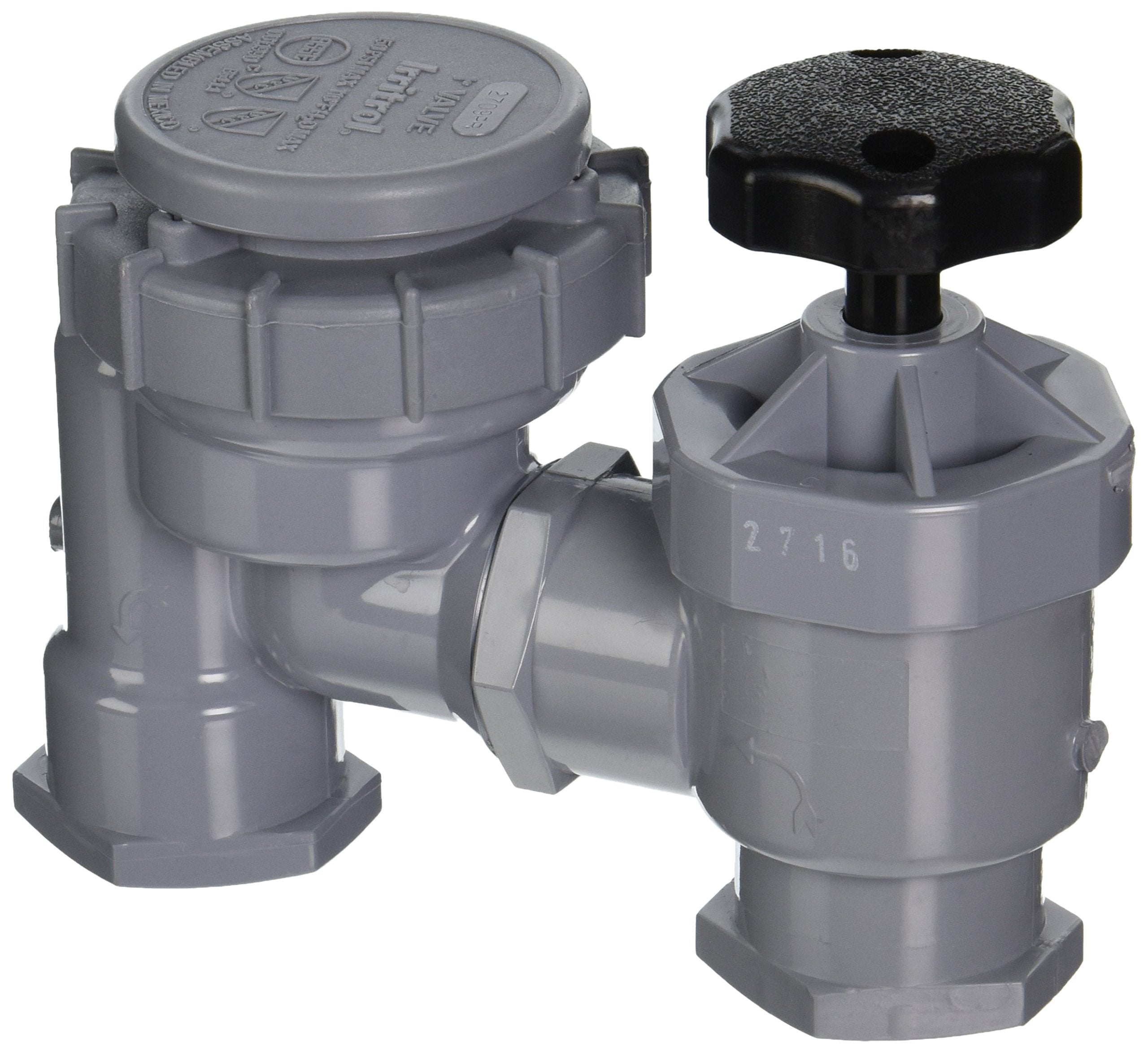 Irritrol 2709PR front profile showing valve body and vacuum breaker, ensuring safe backflow protection