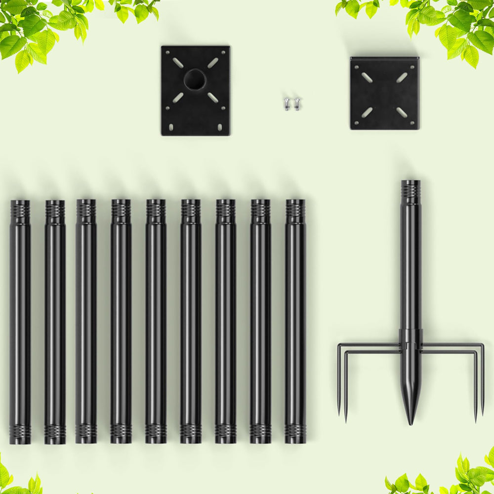 ISENLAND disassembled pole sections laid out for compact transport