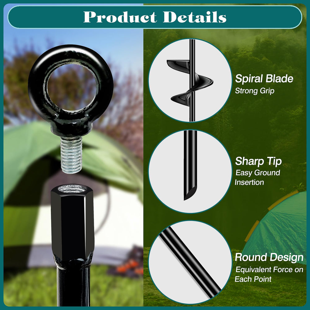 Isohit anchors securing a trampoline for safer, more stable backyard play