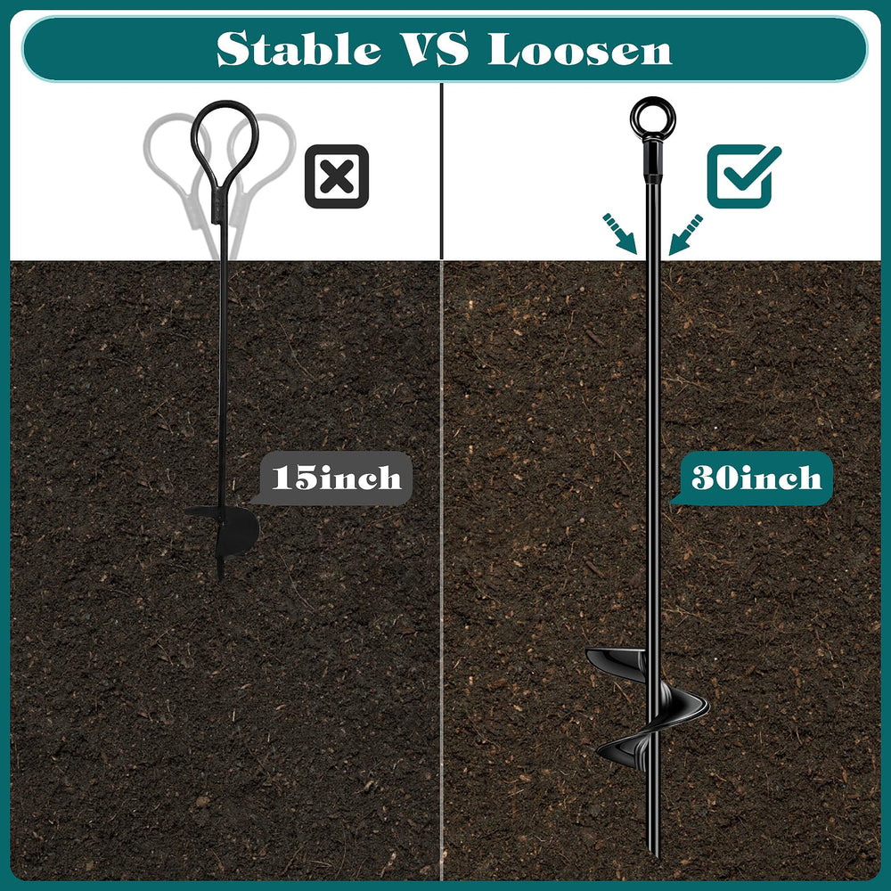 Isohit anchor installed near a shed demonstrating stronger wind resistance