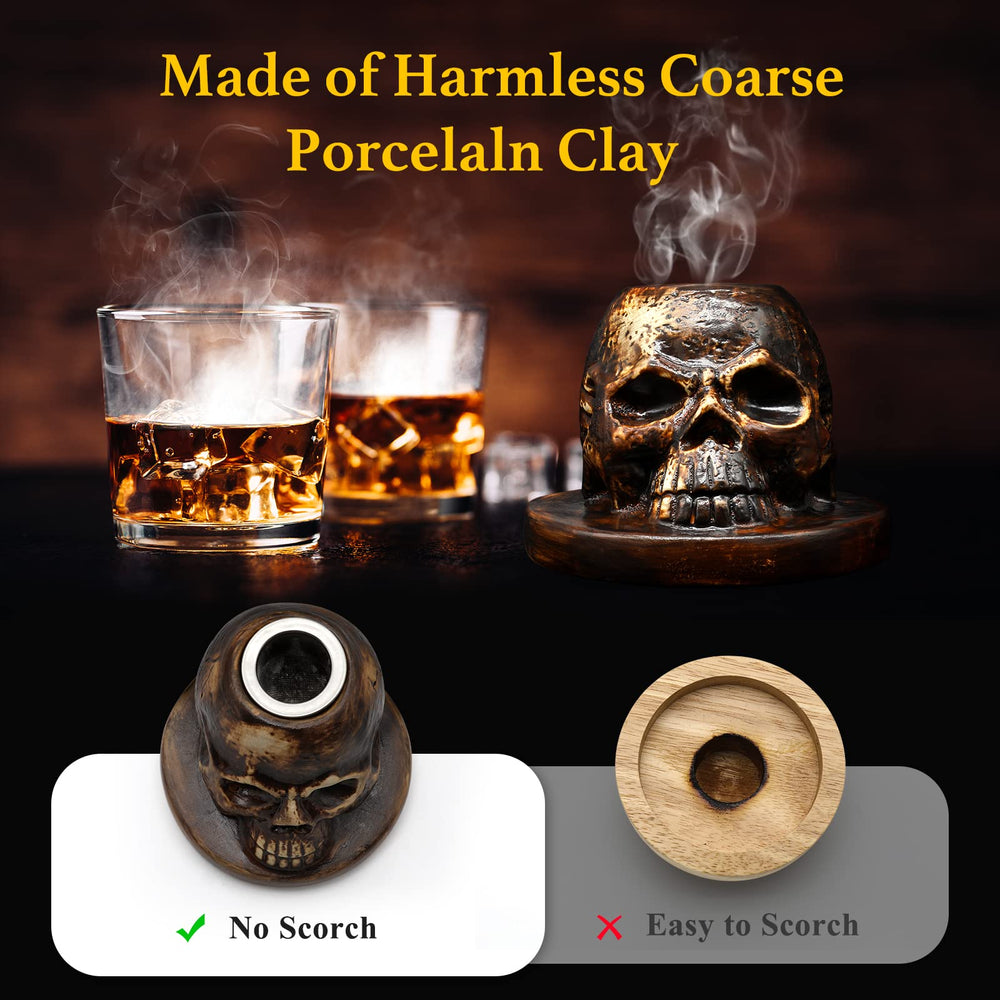 iTayga smoker releasing smoke into a cocktail for dramatic aroma and presentation benefit
