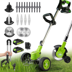 iToolMax front view with wheel showing easy rolling support and effortless trimming