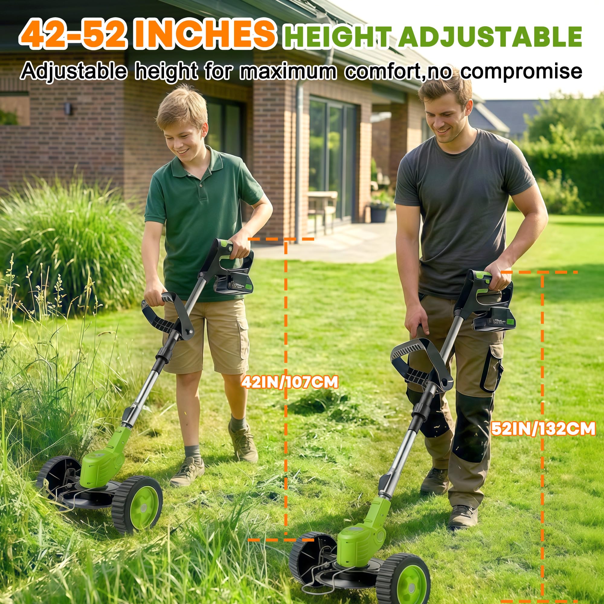 iToolMax plastic blade detail for soft grass trimming with gentle finish