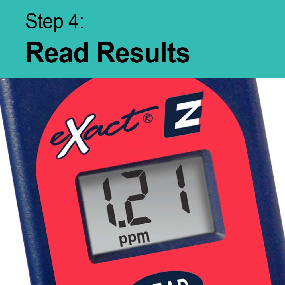 Industrial Test Systems photometer being used at poolside for quick digital water results