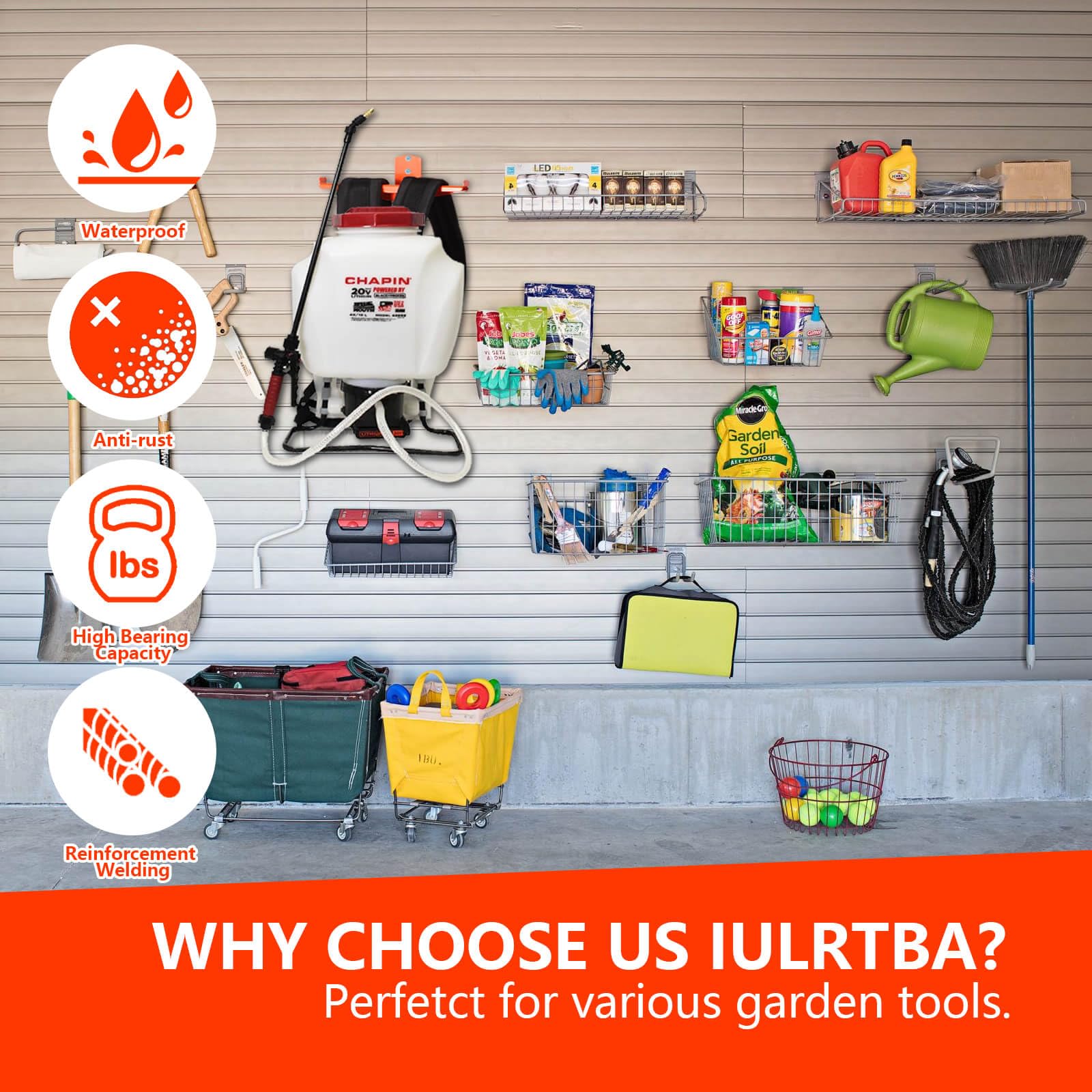 iulrtba organized garage scene showing clutter-free tool storage benefit