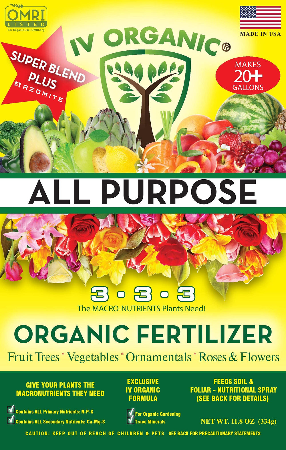 IV Organic granules close-up revealing texture and consistent blend for steady release