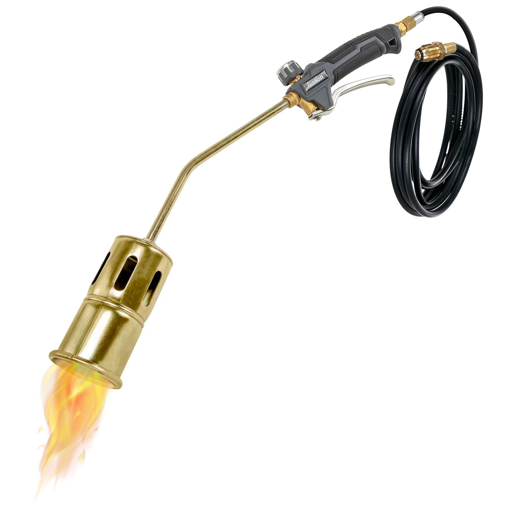 Ivation torch front view showing robust burner for powerful heat