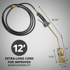 Ivation torch nozzle closeup highlighting precision control and durability