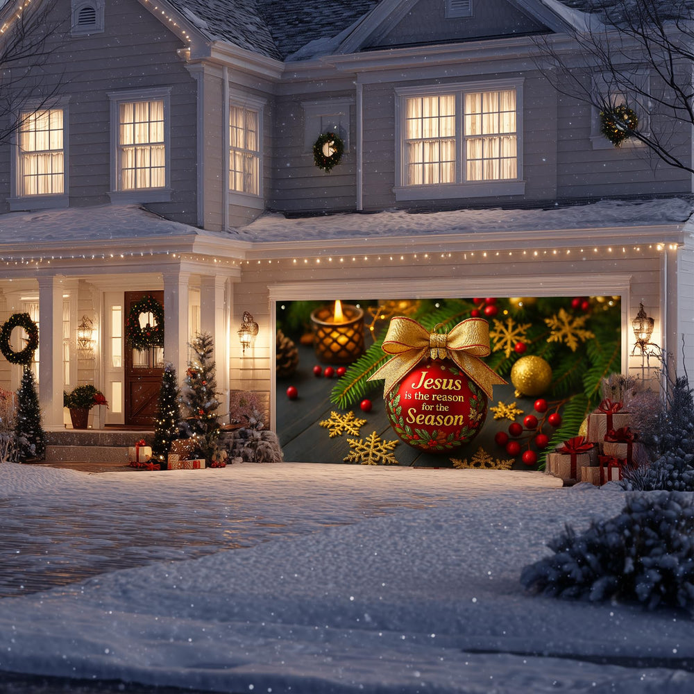 IVN banner used as a church backdrop creating a sacred holiday scene
