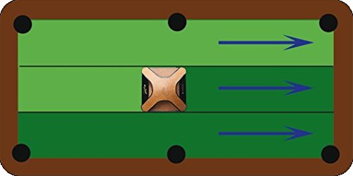 Iwan Simonis X-1 beside a cue for size comparison highlighting compact design and ease of storage