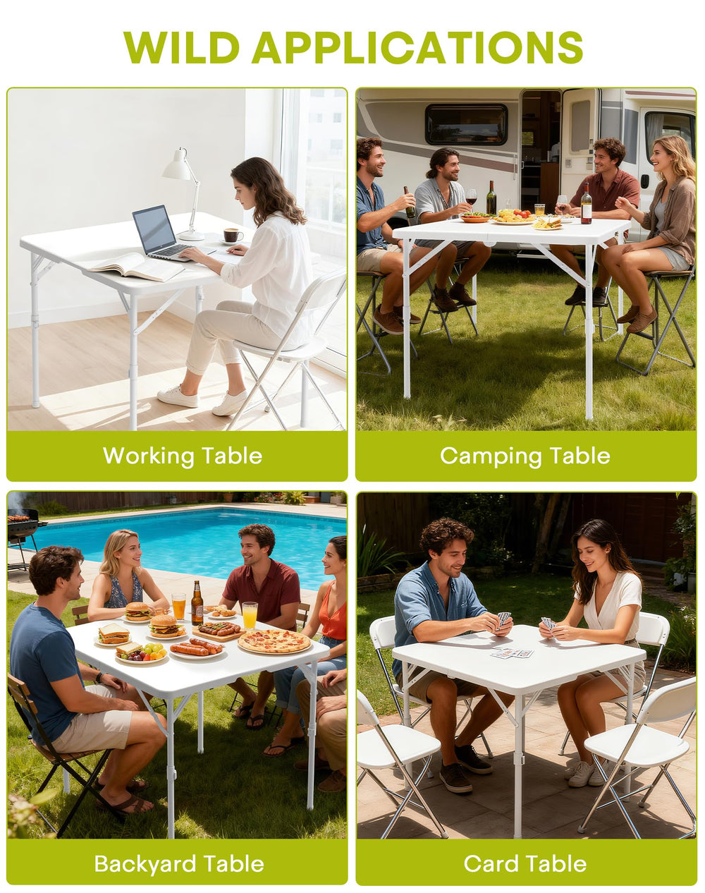 IWDOO size comparison with adult showing compact folded profile benefit space-saving storage