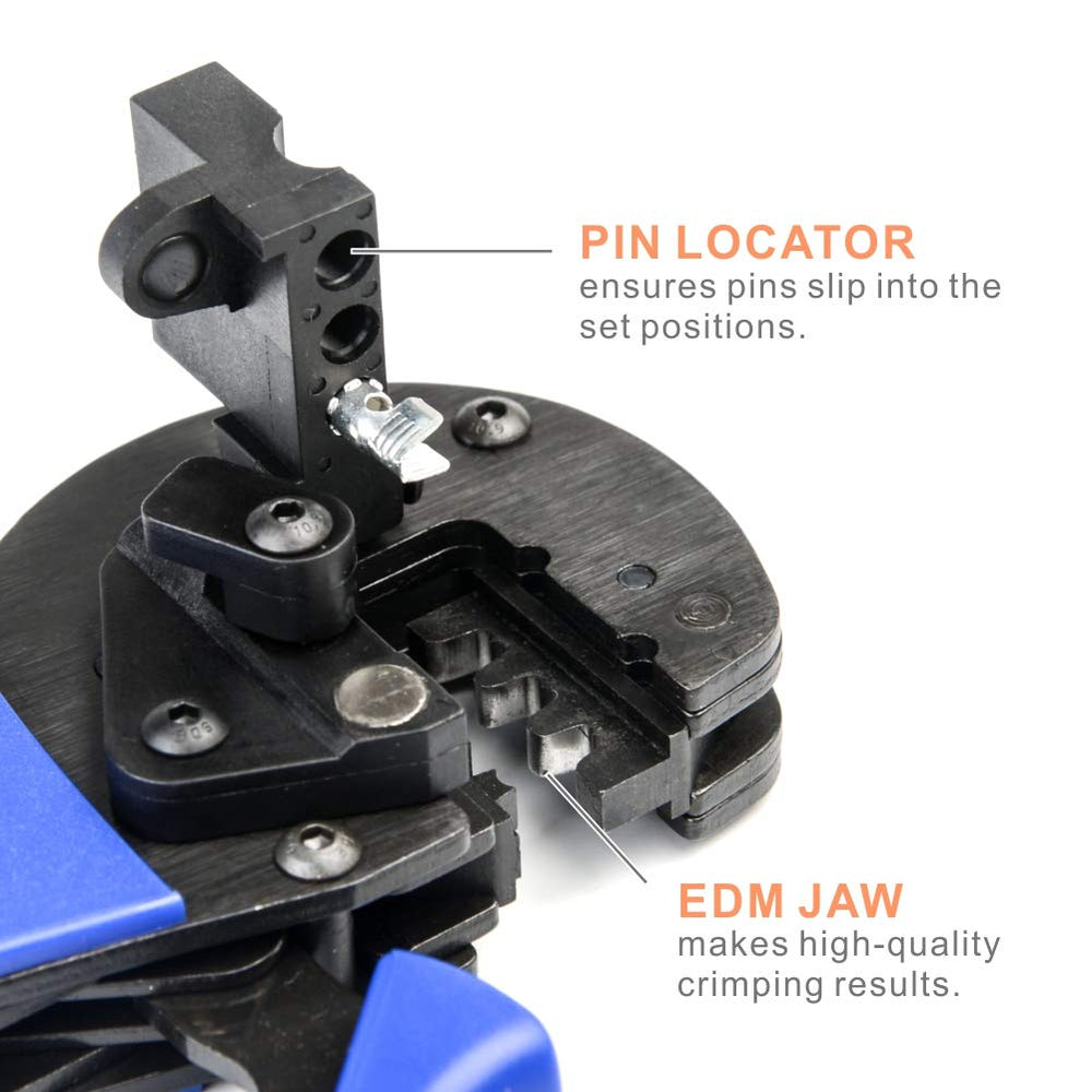 IWISS crimper die closeup showing IWS4-specific profile for consistent crimps