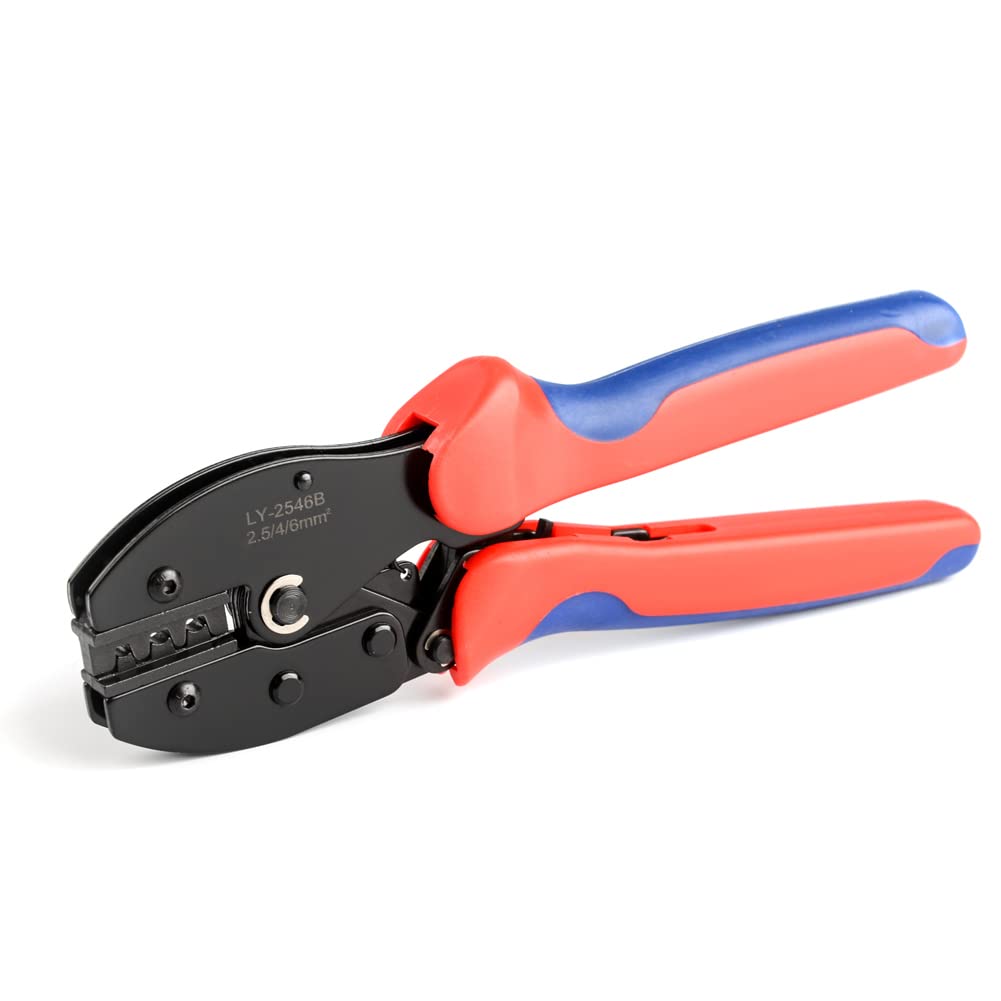 IWISS LY-2546B crimper jaws close-up showing precise ratchet for secure crimps