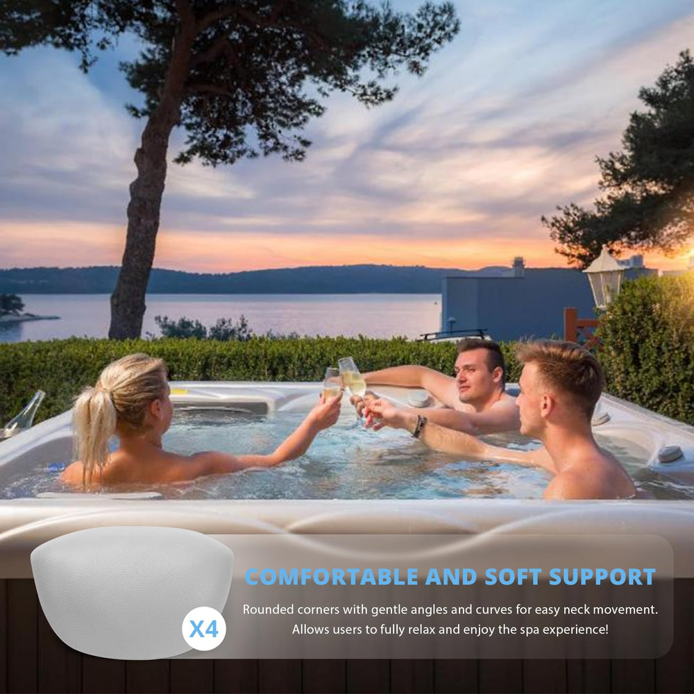 IWIWE pillow in outdoor spa setting enhancing looks and relaxation