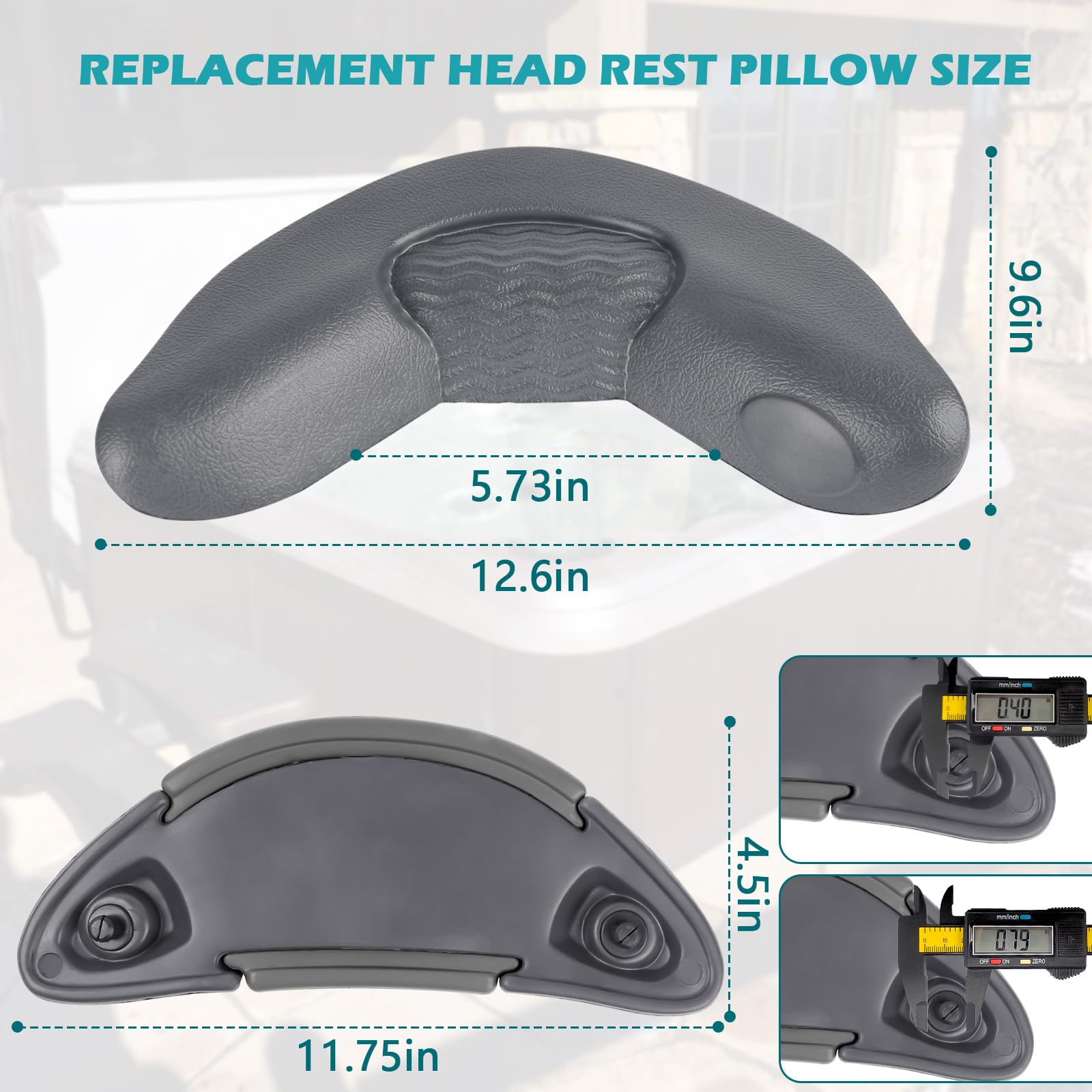 IWIWE headrest installed in Artesian Island spa demonstrating OEM fit