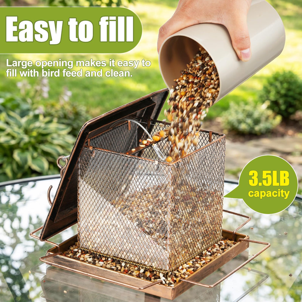 IWNTWY tray close-up with mixed seed detail benefit of attracting many birds