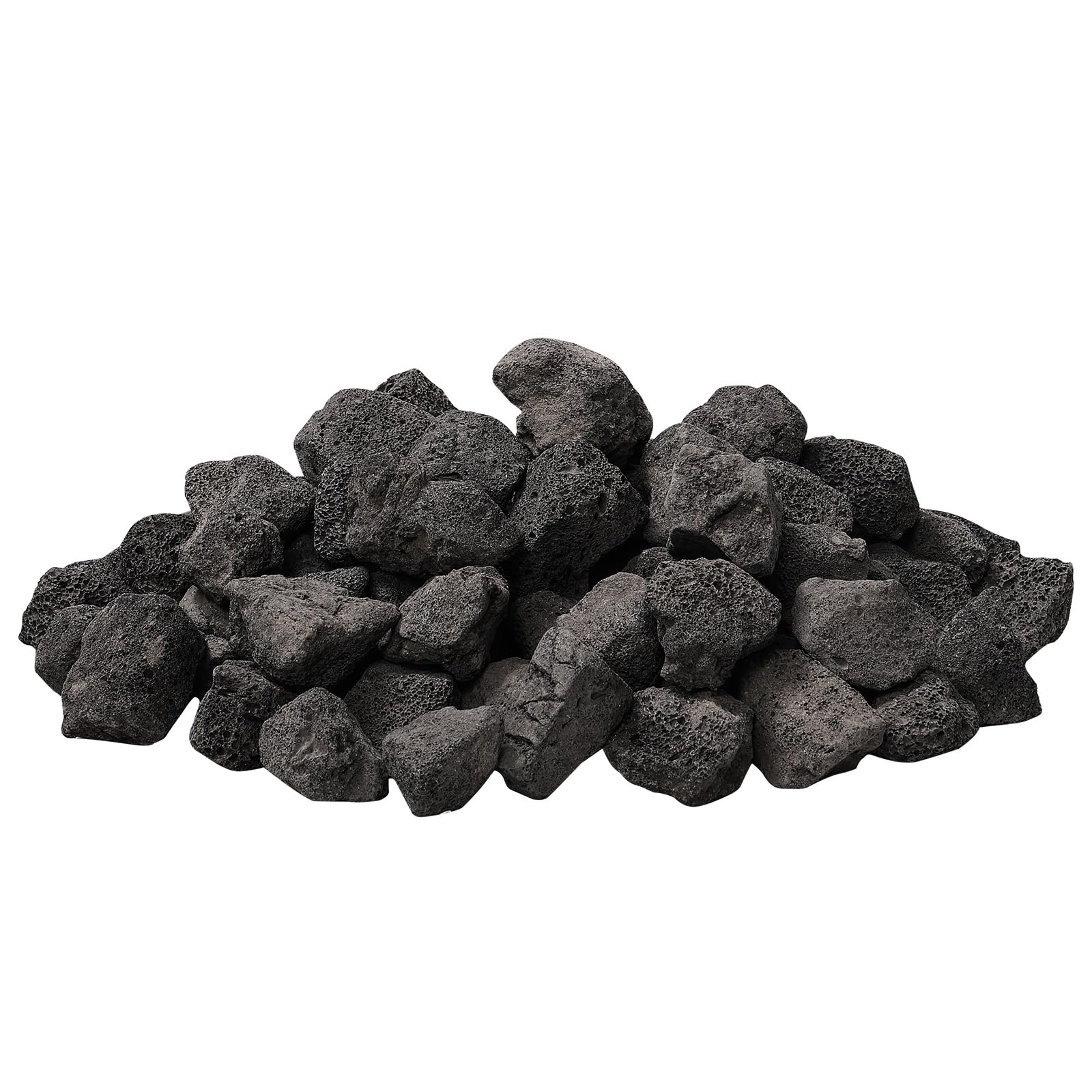 IwoodUS front packaging showing 10 lb bag and natural black lava rocks benefit durability