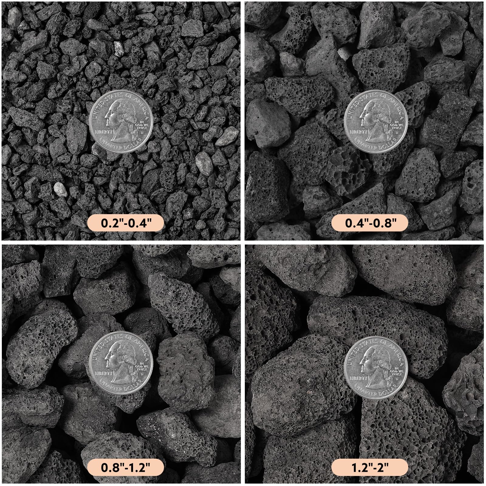 IwoodUS lava rocks arranged on a gas fire pit producing clean, even flames benefit