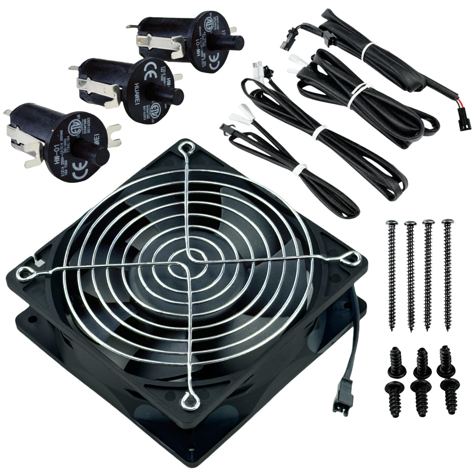 IXGPUTS fan kit front assembly showing fit and easy replacement benefit