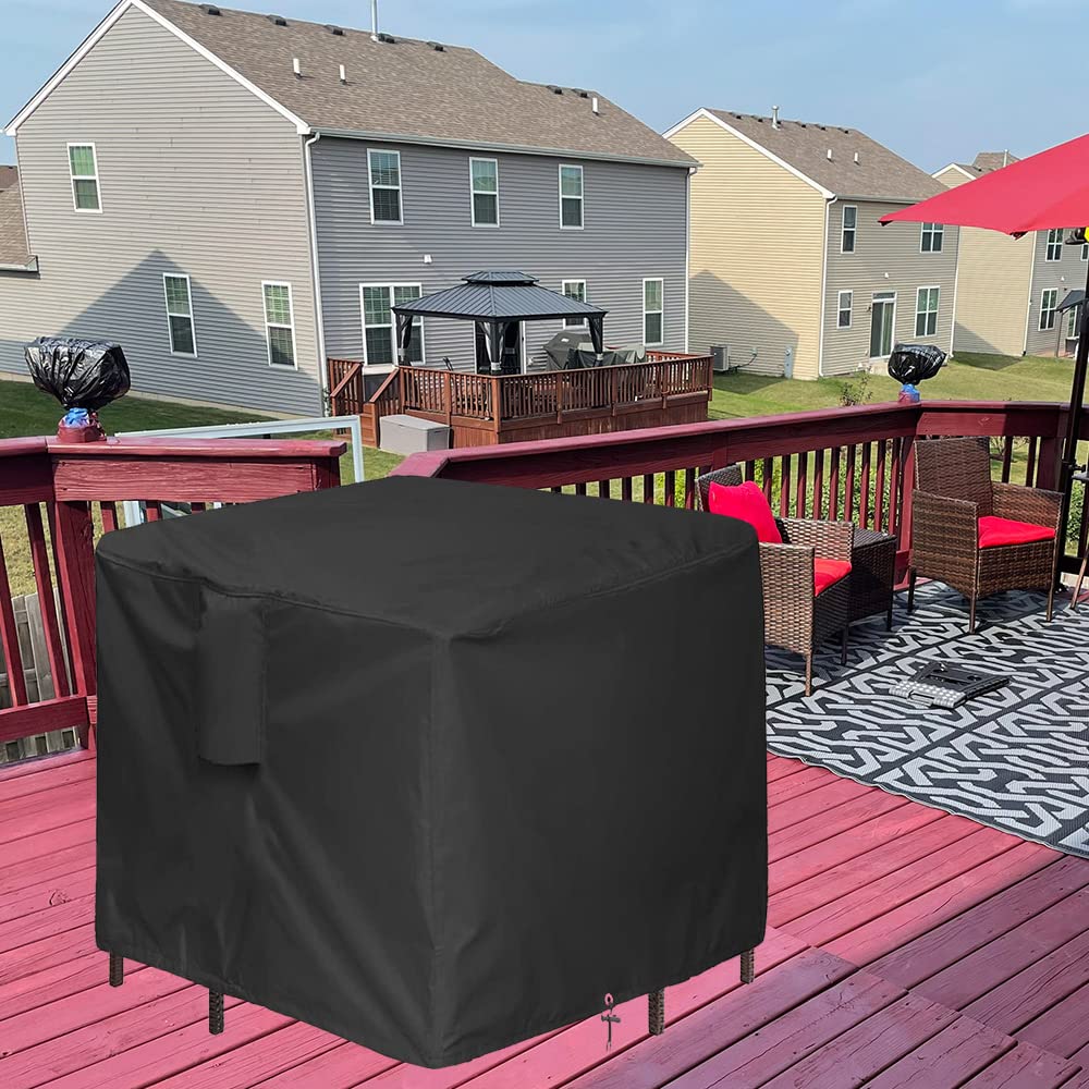 Izzybang front view of full 66-inch square cover showing full protection benefit
