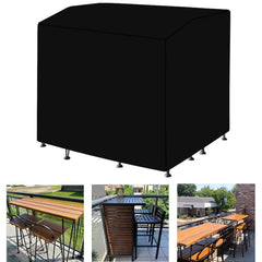 Izzybang front view of full covered bar set showing weather protection