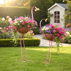 J-Fly flamingo stand front view showing playful design and bright color benefits
