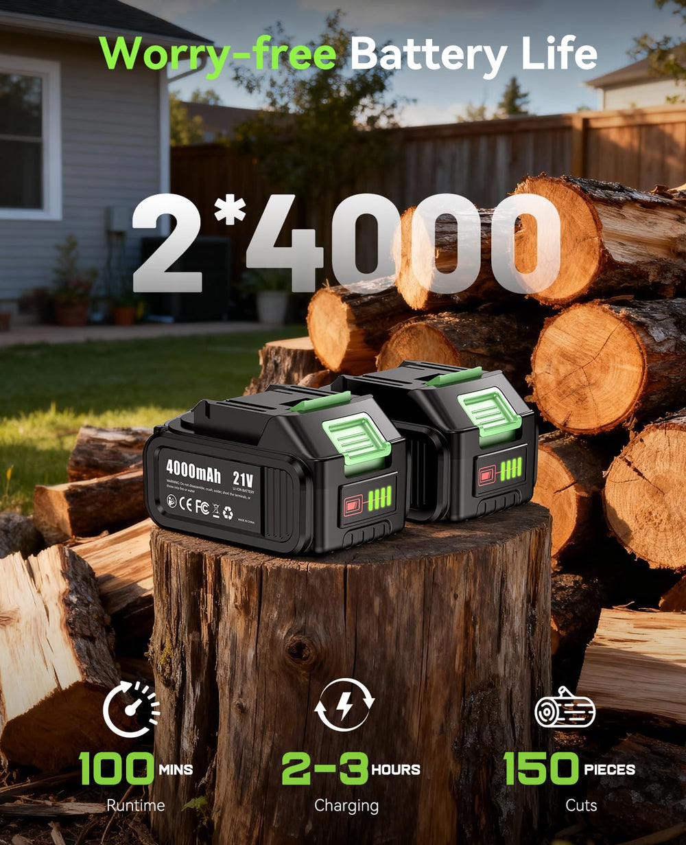 J-KU two 4000mAh batteries and charger for longer runtime