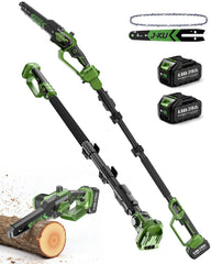 J-KU front angle view showing compact pole saw and easy handling benefit
