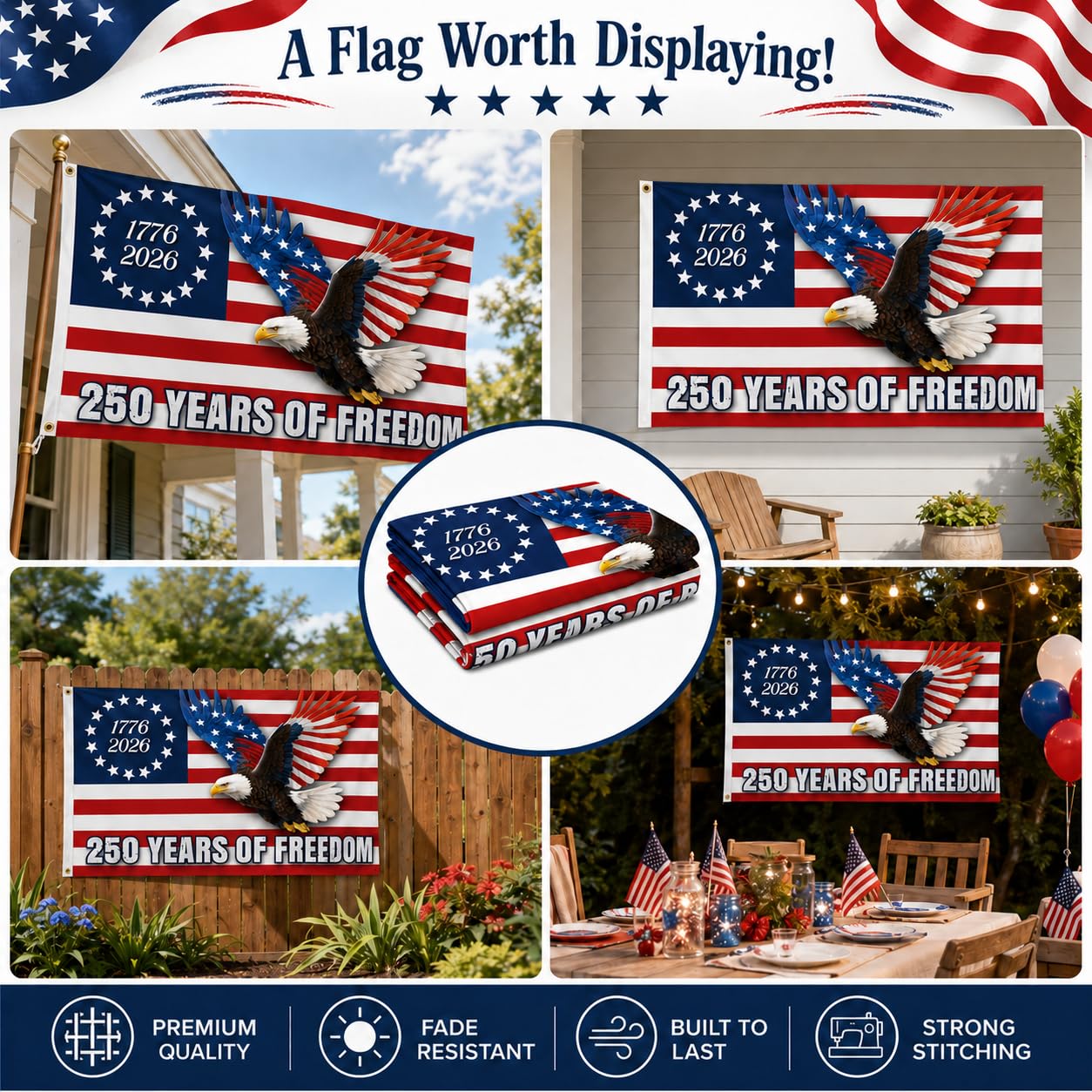 J0Mob flag flying on pole outdoors showing UV protection for vibrant long-lasting colors