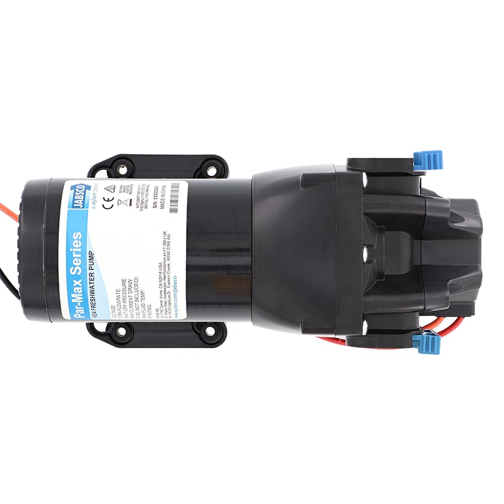 Jabsco ParMax HD4 motor detail highlighting powder-coated housing for durability