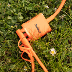 Jackery connector connected to SolarSaga panels demonstrating expanded array