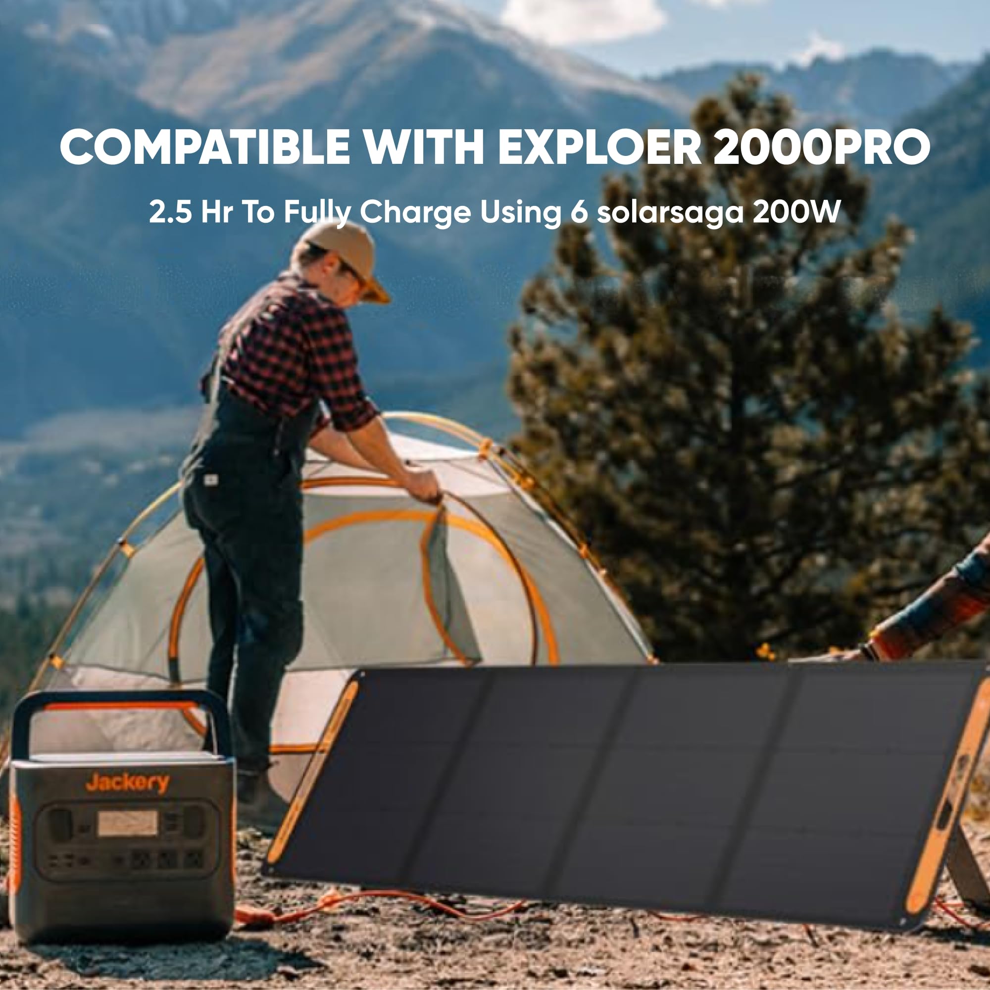 Jackery angled panel showing bifacial rear exposure to boost power from reflections