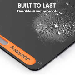 Jackery SolarSaga connected to Explorer power station illustrating rapid outdoor charging
