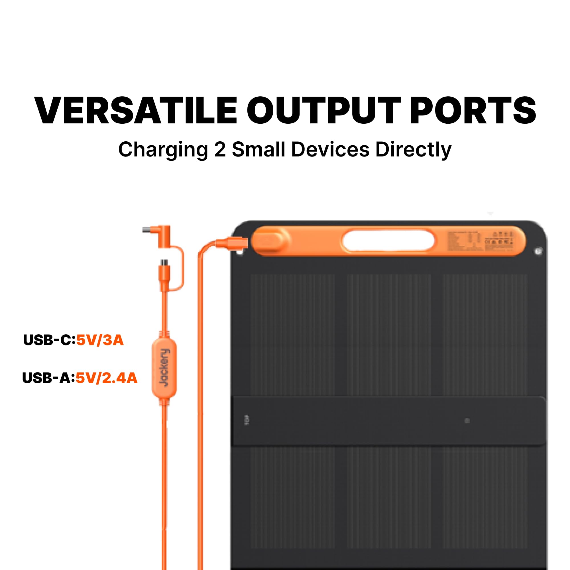 Jackery panel deployed at campsite providing reliable off-grid power for devices
