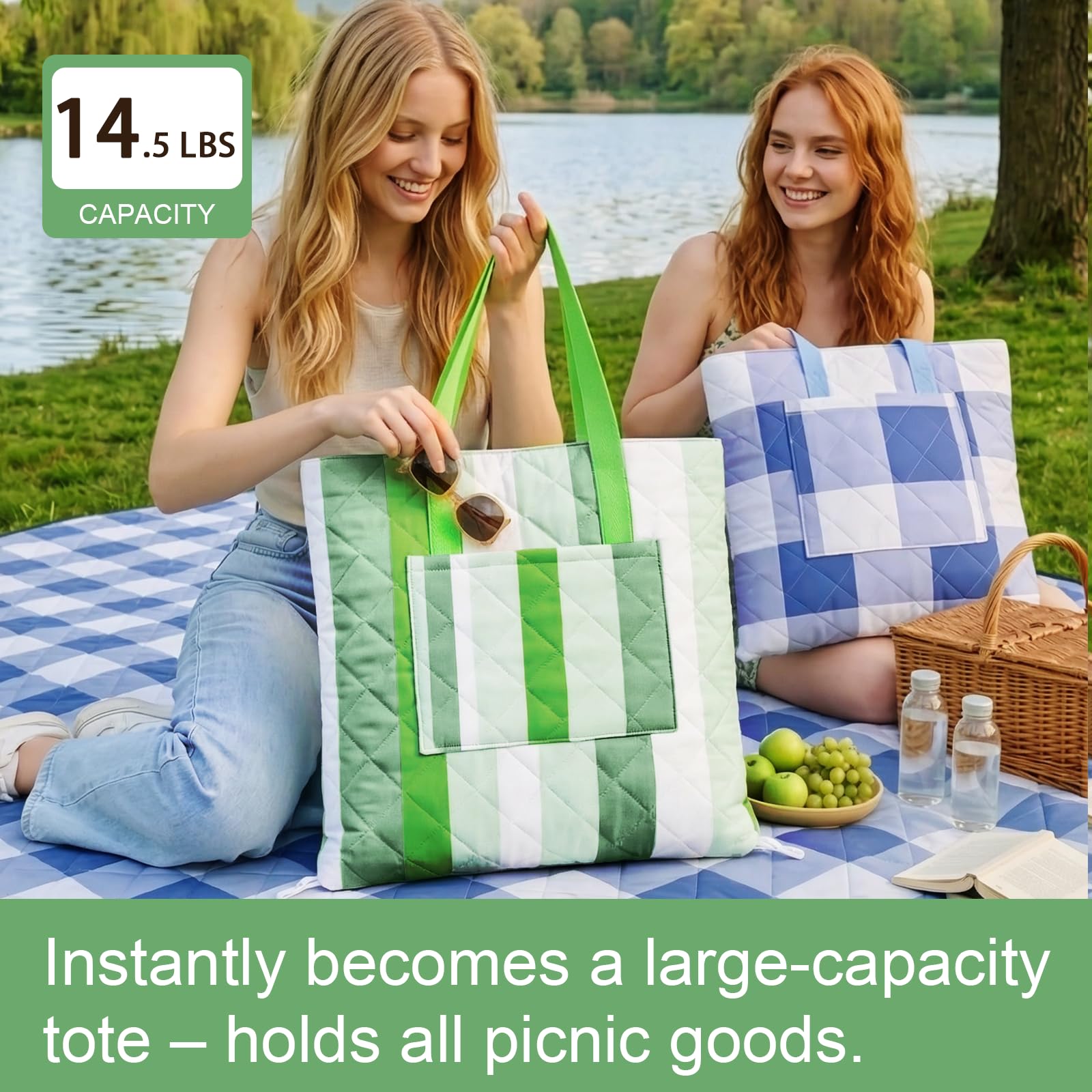 Jactum folded tote packed with bottles showing convenient carrying and storage