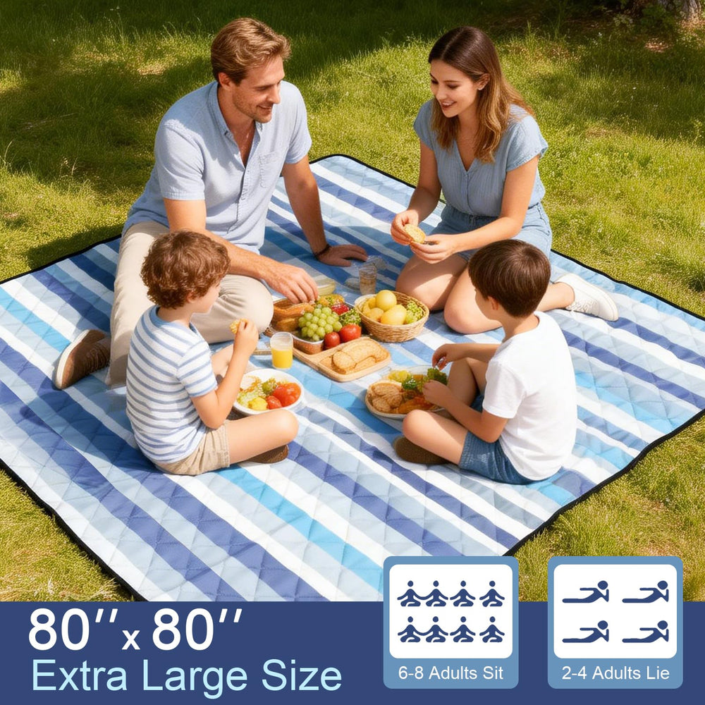 Jactum blanket fully spread 80x80 inches showcasing large seating area benefit: room for family