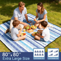 Jactum blanket fully spread 80x80 inches showcasing large seating area benefit: room for family