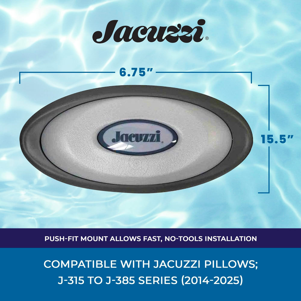 Jacuzzi back-mount detail showing push-in mounting for easy install