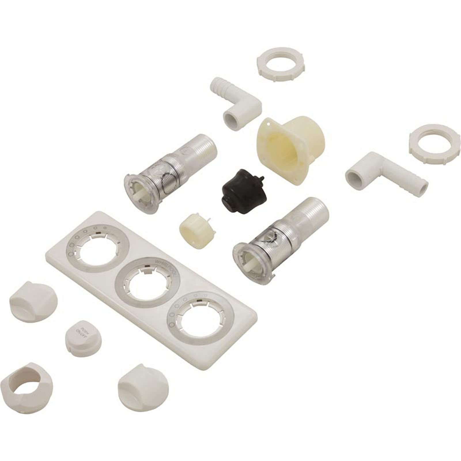 Jacuzzi front bezel and 3-position control panel showing clean finish and easy access