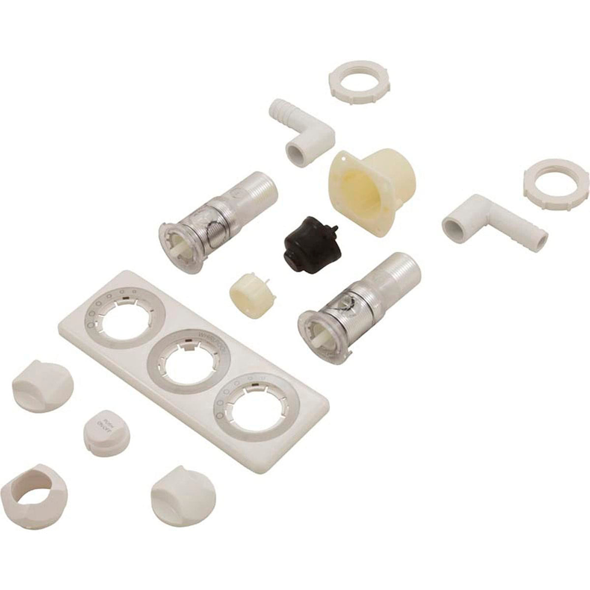 Jacuzzi front bezel and 3-position control panel showing clean finish and easy access