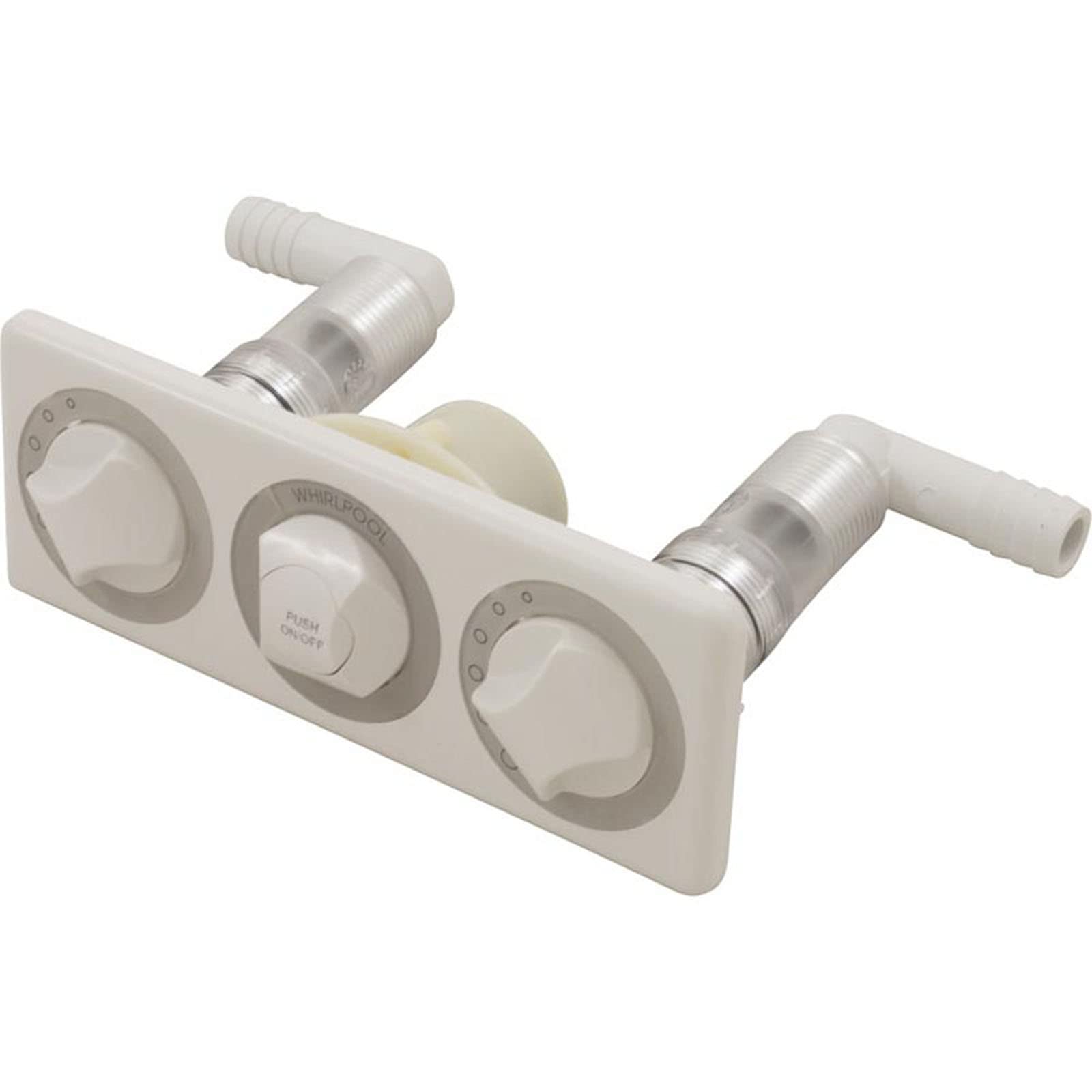 Jacuzzi close-up of knobs and air volume valves demonstrating tactile control