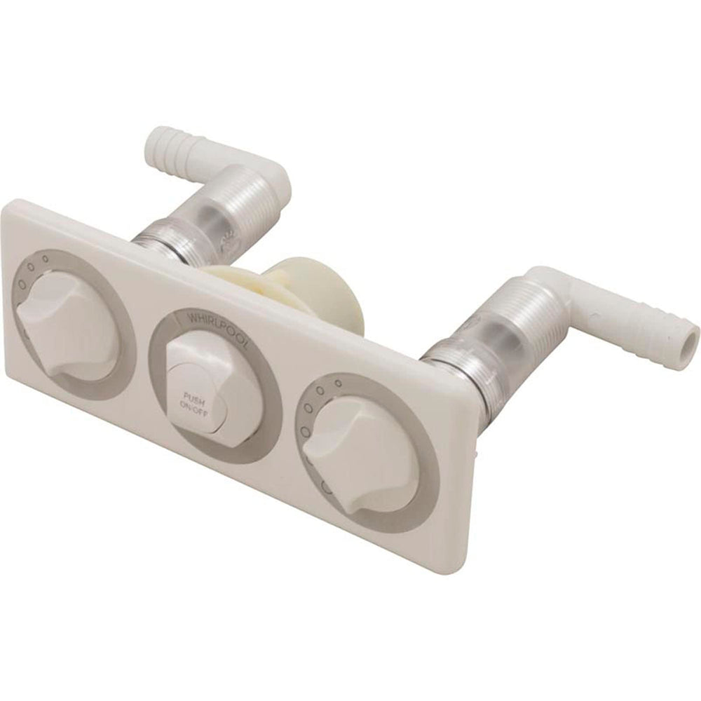 Jacuzzi close-up of knobs and air volume valves demonstrating tactile control