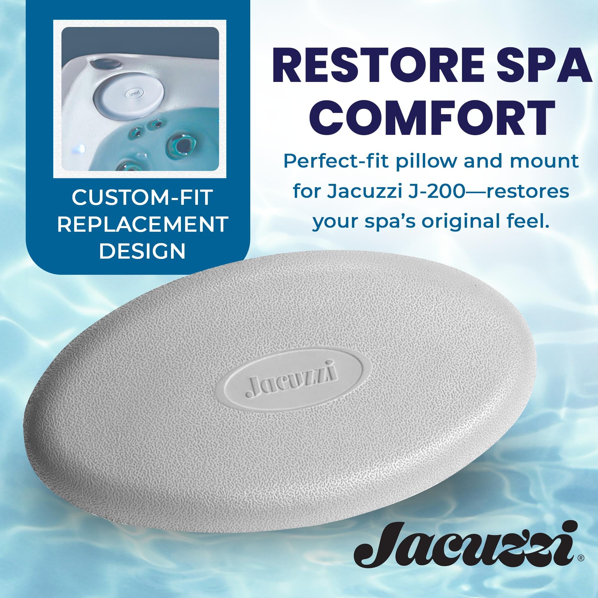 Jacuzzi close-up of waterproof vinyl texture highlighting durable surface benefit