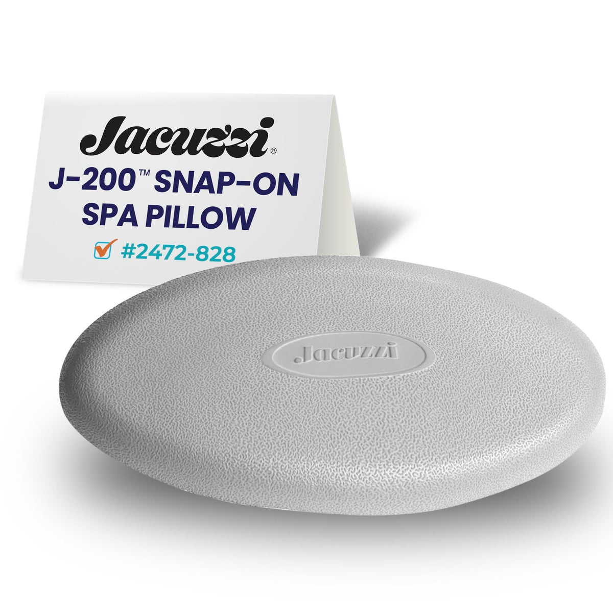 Jacuzzi J-300 front view of replacement pillow showing clean gray finish and fit benefit