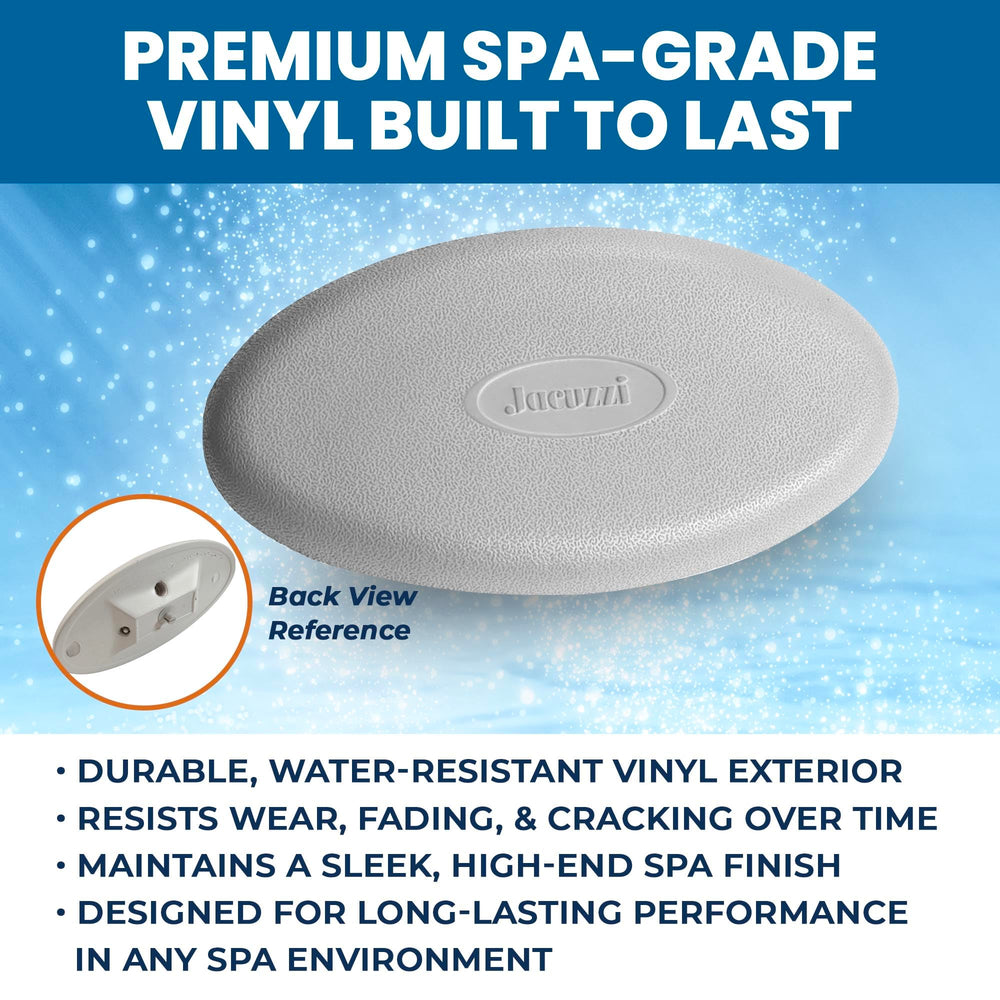 Jacuzzi installed pillow in J-200 spa demonstrating restored neck support benefit
