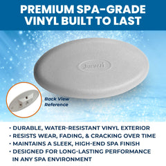 Jacuzzi installed pillow in J-200 spa demonstrating restored neck support benefit